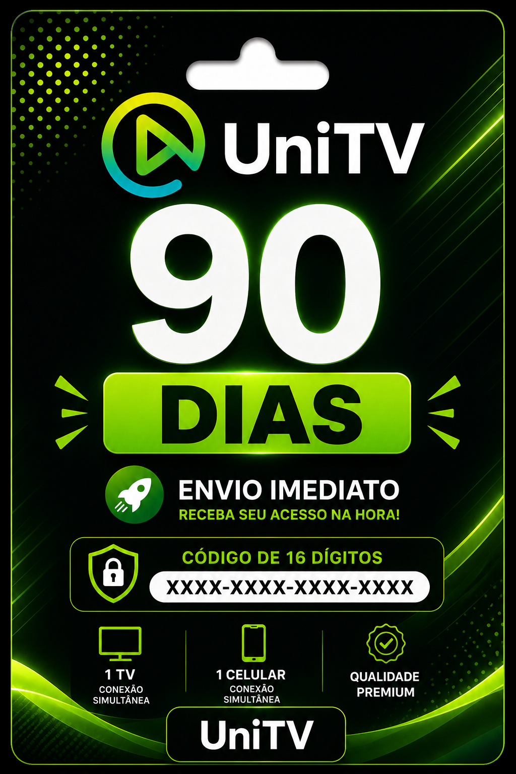 Recarga UniTV 90 Dias
